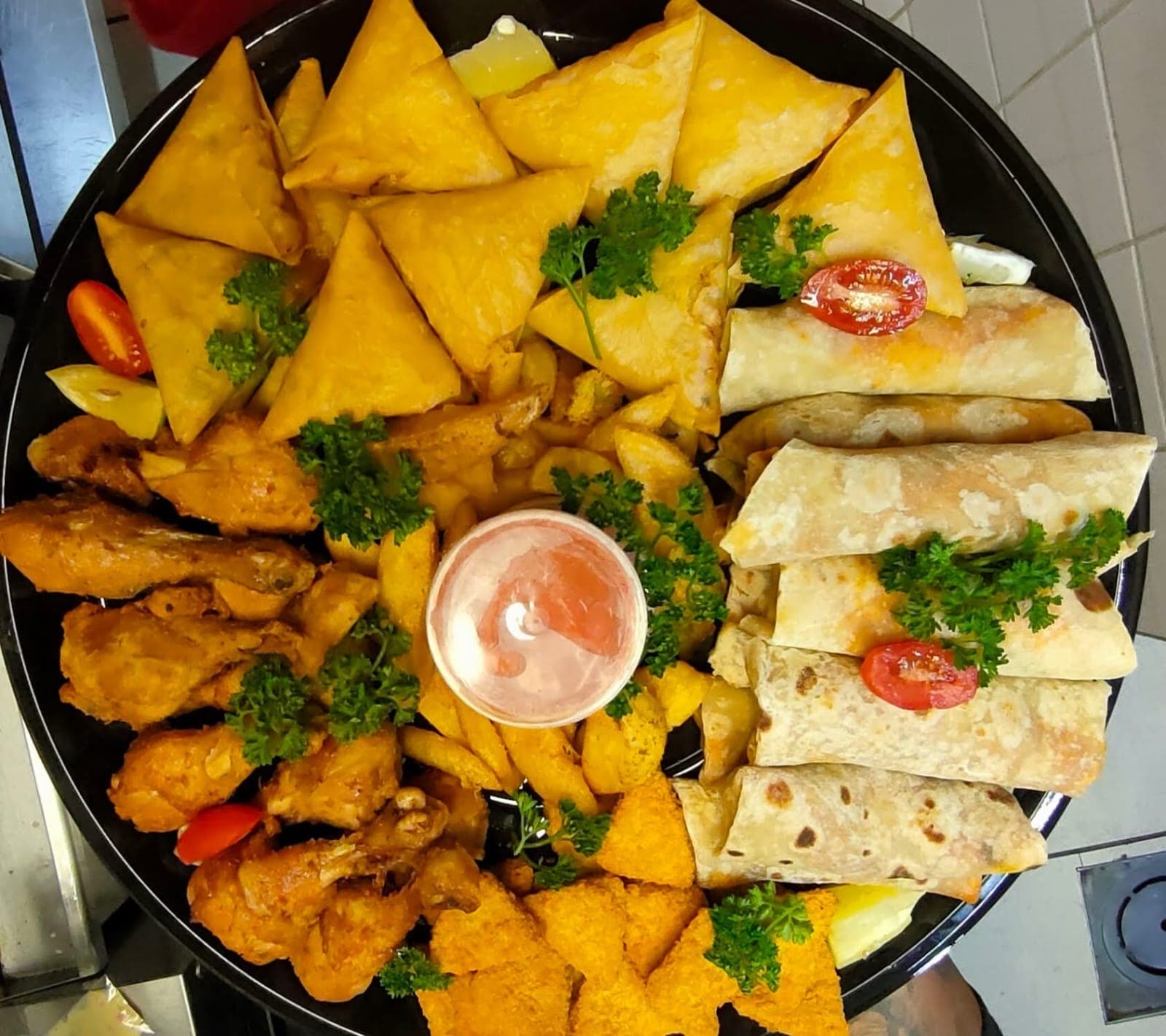 Golden samoosas and savoury bites