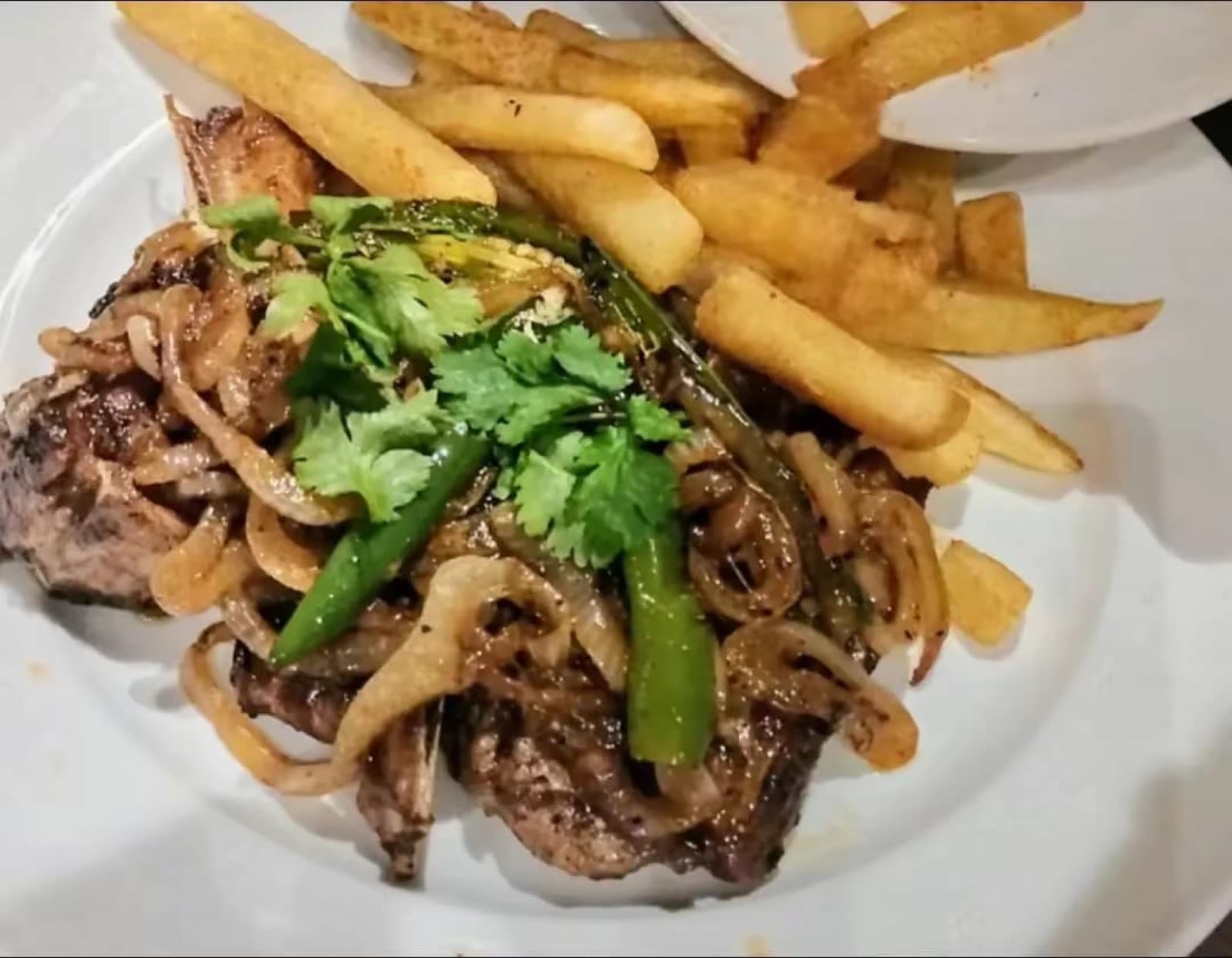 Flame-grilled steak with hand-cut chips